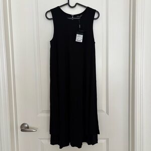 New Massimo Dutti Black Layered Sleeveless Shift Dress - Size S